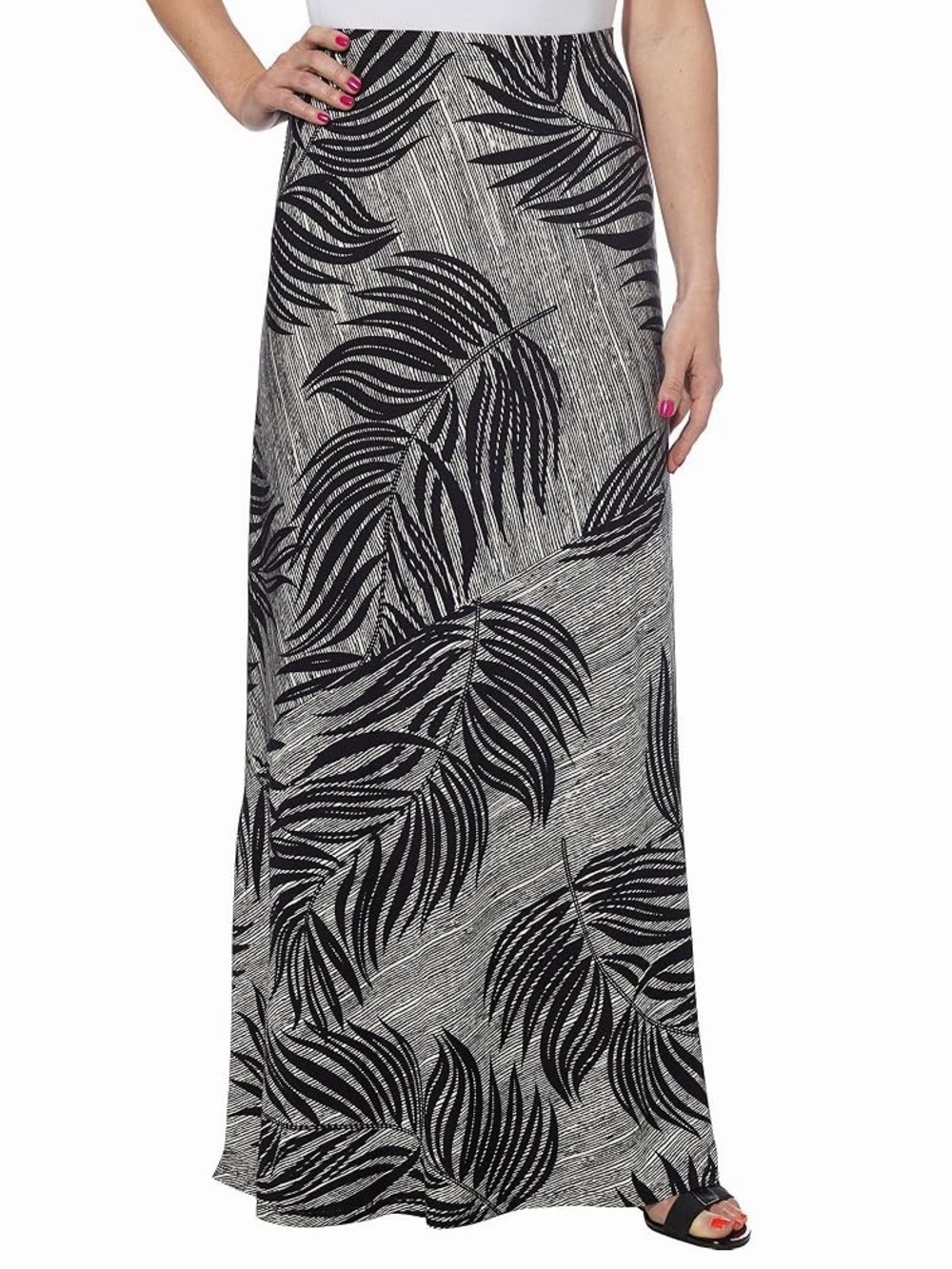 Matty M Tropical Print Maxi Skirt